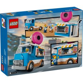 LEGO 60452 Camión de Dónuts de juguete LEGO City con minifiguras, máquina de café, caja registradora y quiosco móvil para niños +5 años