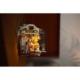 ROBOTIME DIY No.17 Maqueta Cafetería Mystic Archives con 183 Piezas - Modelo de Ensamblaje detallado 27.6x6.6x21cm