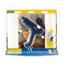 Rapid 40303076 Pistola Pegamento por Fusión EG111 Barras Ø12mm con 500g Cola Multiusos - Calentamiento 10 min, Reparaciones Hogar