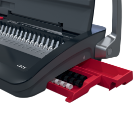 GBC 4410061 Encuadernadora de Canutillo CB15, Negro/Plateado