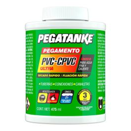 Pegatanke Pegamento Tuberías PVC/CPVC 475ml - Alta Resistencia, Para Agua Fría/Caliente, Seco/Húmedo/Bajo Agua Precio: 12.50000059. SKU: B12BQAJFYJ