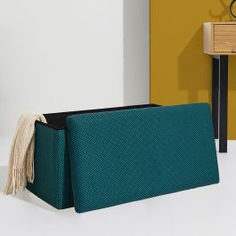 Banco-Puf Plegable Atom Azul Home Deco Factory Banco-Puf Plegable Atom Azul Home Deco Factory