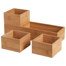 Day Juego de 4 Cajas Almacenar Bambú Apilables 9.5x9.5x6 cm y 9.5x29x6 cm Precio: 13.50000025. SKU: B12ALZW2FT