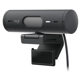 Logitech Brio 500 Webcam Full HD 1080p, Campo Visual Ajustable 90°/78°/65°, Enfoque Automático, Grafito