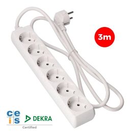 Edm Base Múltiple 6 Tomas Schuko 2p+t 3m Cable H05vv-f 3g1,5 Mm² 16a 250v~ 3680w Blanca Precio: 9.5000004. SKU: S7915757