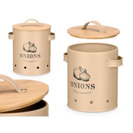 Kinvara Cebollero con Tapa de Bambú Beige 13.5x20x16.1 cm Metálico para Cocina (Set de 6) Kinvara Cebollero con Tapa de Bambú Beige 13.5x20x16.1 cm Metálico para Cocina (Set de 6) Precio: 44.62359. SKU: B127BRWVKA
