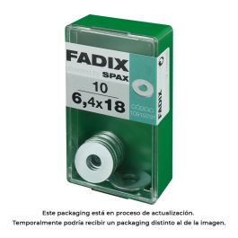 Caja s 10 unid. arandela plana ancha cinc 6,4x18mm fadix Precio: 2.50000036. SKU: S7913775