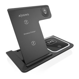 AISENS - CARGADOR INALAMBRICO USB-C 3 EN 1 DE 15W PARA MOVIL, APPLE WATCH, ARICULARES CON ESTUCHE DE CARGA, NEGRO Precio: 13.50000025. SKU: B18W9X7JJ5