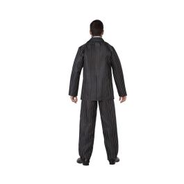 Disfraz Hombre Adulto Gangster Mafioso Años 30 con Raya Diplomática Negro para Halloween - Chaqueta, Pantalón, Corbata y Cuello Talla M-L Disfraz Hombre Adulto Gangster Mafioso Años 30 con Raya Diplomática Negro para Halloween - Chaqueta, Pantalón, Corbata y Cuello Talla M-L