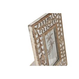 Marco Foto 10X15 Indio DKD Home Decor Blanco Natural 2 x 26.5 x 21 cm