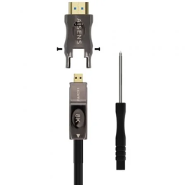 AISENS CABLE HDMI V2.1 AOC DESMONTABLE ULTRA ALTA VELOCIDAD / HEC 8K@60HZ 4K@120HZ 4:4:4 48GBPS, A/M-D/A/M, NEGRO, 50M