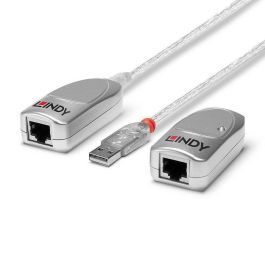 Lindy Extensor USB Cat.6 de 50m - Unidad Local y Remota para Conectar Dispositivos a PC/Laptop, Ideal para Acceso a Archivos