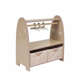 Decuevas Armario Abierto de Madera Tulipe para Muñecas 4x22x21 cm, con montaje necesario, Edad recomendada +36 meses
