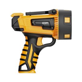 Edm Foco de mano LED 10W 1000/400lm Flash/SOS, Batería 2x2200mAh, IP65, Power Bank, USB Tipo C