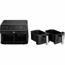 Freidora de aire caliente multifunción - BEKO - FRL5388B - 2400 W - 8,5 L para 2 kg de patatas fritas - 2 depósitos (2x 4,5 L) - Negra