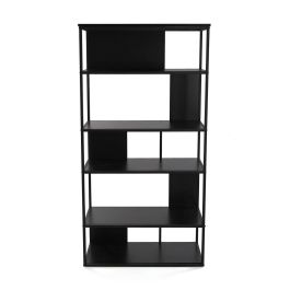 Estantería Versa Negro Metal 36 x 160 x 80 cm