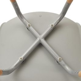 Home Deco Factory Silla Phenix Gris Claro Essentiel - Diseño Escandinavo, Polipropileno y Hierro