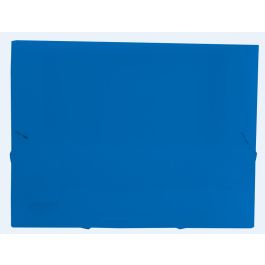 Carpeta Liderpapel Portadocumentos Gomas 36932 Polipropileno Din A4 Azul Translucido -Lomo 25 mm