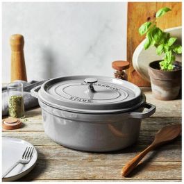 Staub La Cocotte 31cm Oval de Hierro Fundido, Color Grafito-Gris
