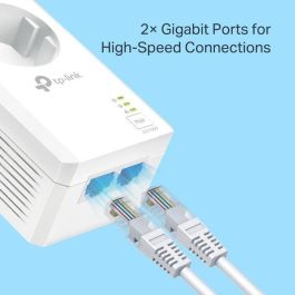 TP-LINK Kit Inicial Av1000 2-Puertos Gigabit con Enchufe Incorporado TP-LINK Kit Inicial Av1000 2-Puertos Gigabit con Enchufe Incorporado