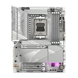 GIGABYTE Placa base X870 A ELITE WF7 ICE - Compatible con CPUs AMD Ryzen 9000, VRM digital de 16+2+2 fases, hasta 8000MHz DDR5 (OC), 4xPCIe 5.0 + 4xM.2, Wi-Fi 7, LAN 2.5GbE, USB 3.2 Gen 2x2