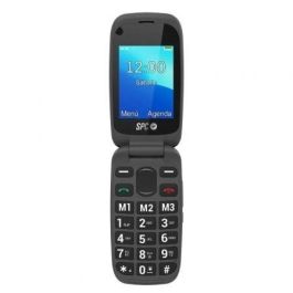 SPC 2330N Teléfono Móvil Harmony 4G para Mayores con Tapa, Teclas Grandes, SOS, Compatible Audífonos, Doble Pantalla y Base de Carga Negro
