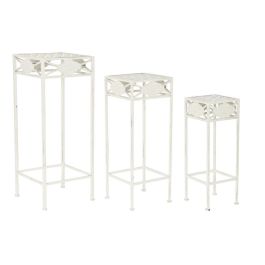 Mesita Auxiliar Terraza Y Jardin DKD Home Decor Blanco 30 x 70 x 30 cm Set de 3 Precio: 58.49999947. SKU: B19K2W4JWY