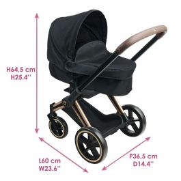 COROLLE COR4063013141876 Cochecito Cybex 3 en 1 Negro para muñecas bebé de 36 y 42 cm - a partir de 3 años