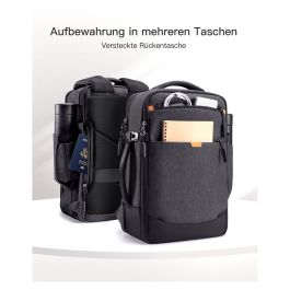 Inateck Mochila para portátil BP03006 14" Negro Unisex Compartimento para portátil