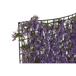 DKD Home Decor Jardín Vertical Verde Lila 50x50x5 cm Pack 4 Unidades Material PE Protección UV