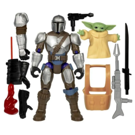 Hasbro Figura The Mandalorian & Grogu Deluxe Mix Mashers Star Wars 12cm Articulada