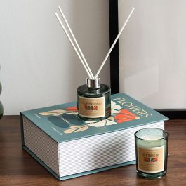 Home Deco Factory Caja-Libro Vela Y Difusor 2 Piezas Colección Bougie