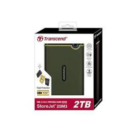 Transcend 25M3G Disco Duro Externo 2TB USB 3.1 Military Green