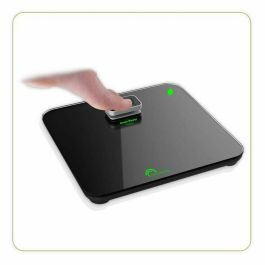 Little Balance 8276 Báscula de Baño Digital Kinetic Premium Sin Batería Recargable Green Power 180kg/100g Negro Vidrio Templado