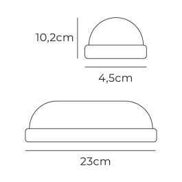 Edm Aplique Led Ovalado 18W 1820LM 4000K 23x4.5x10.2cm