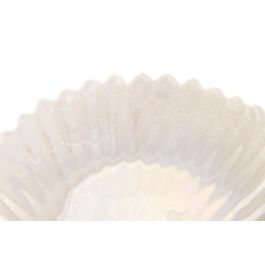 DKD Home Decor Hangzhou design 26a Bandeja Vaciabolsillos Mediterraneo Cristal Blanco 17 x 17 x 2.3 cm (6 Unidades)