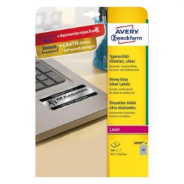 Paquete 8 Hojas Etiquetas Plateadas de Poliéster-Impresoras Láser-45,7X21,2 Mm Avery L6009-8 Precio: 26.49999946. SKU: B1APJVWXYZ