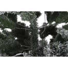 DKD Home Decor Árbol de Navidad Alpina Nevado con Luz LED Cálida 240 cm Alto 155 cm Ancho Verde 1708 Ramas Desmontable