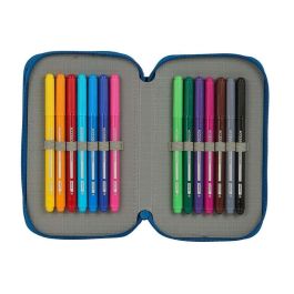 Plumier Escolar Safta Blackfit8 -'Oxford-' Doble Cremallera 28 Piezas 125x40x195 mm
