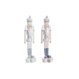 DKD Home Decor Figura Decorativa de Navidad Cascanueces Fantasía Resina Rosa Blanco 17 cm Alto - Pack 2 Unidades Precio: 7.59396. SKU: B14D559V8L