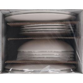 Inde Vajilla Berna Monaco 12 Piezas Brillo-Redo - Plato 26 cm, Taza 21 cm, Tazón 20 cm (2 Unidades)