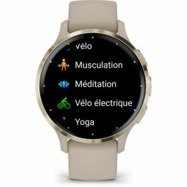 Garmin Venu 3S french gray/softgold Reloj Inteligente con GPS y Monitor de Actividad AMOLED Pantalla Táctil 1.2" Unisex Sumergible