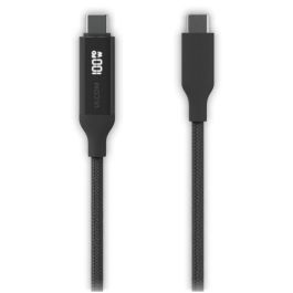 Ubiquiti Cable USB-C trenzado 100W con pantalla de carga de doble cara, para alimentación y datos, negro/gris, 1 m