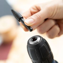 Innovagoods Set de Fresas para Taladro 10 Piezas Acero al Carbono Negro para Madera y PVC