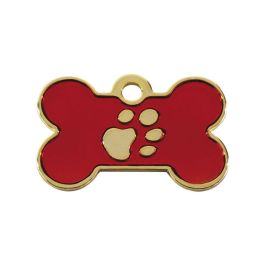Placa identificativa para collar Imarc Bone Rojo Dorado Precio: 11.68999997. SKU: B1DKD874B6