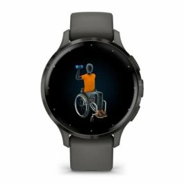 Garmin GAR1701774319527 Reloj GPS Conectado Venu 3S 30,4mm (1.2) Acero Gris, Caja Gris Oscuro y Correa Silicona Gris Oscuro