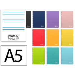 Liderpapel Cuaderno Espiral Din A5 Witty Tapa Dura 80 Hojas 90gr Rayado Montessori 5 mm Colores Surtidos Precio: 13.59000005. SKU: B1EK3PPMD3