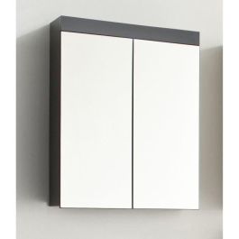 Mueble de baño - TRENDTEAM - Amanda - 2 puertas espejo - Gris - 60x17x77cm