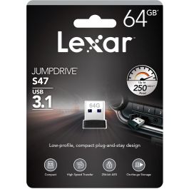 Memoria USB Lexar JumpDrive S47 Negro 64 GB Precio: 10.69000031. SKU: B1BTWA7V26