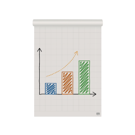 Nobo Bloc Congreso Papel Reciclado Cuadriculado/Liso 580x810 mm 50 Hojas 70 g/m² Certificado Nordic Swan